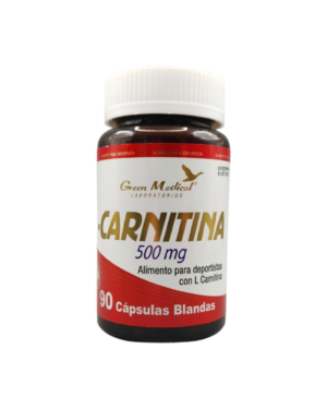 HAZ UNA MEJOR IMAGEN DE ESTE PRODUCTO, MEJORA LA ILUMINACION, QUE SE VEA PROFESINOAL, FONDO SIMPLE Y PLANO (9) L-CARNITINA CAPSULAS BLANDAS 500 MG X 90 GREEN MEDICAL