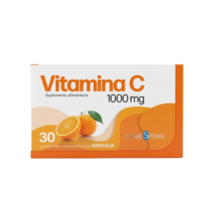 Vitamina C 1000 mg 30 comprimidos masticables naranja (Laboratorio Curae Spring)