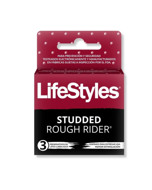 Condones LifeStyles Studded Rough Rider x3