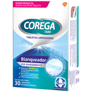 Tabletas Limpiadoras Blanqueadoras Corega Tabs x30