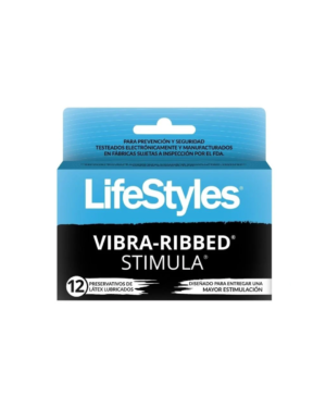 Condones LifeStyles Vibra-Ribbed Stimula x12